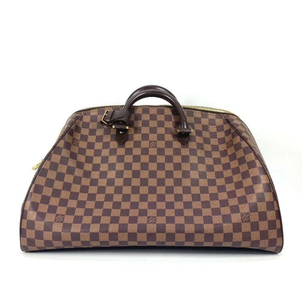 LOUIS VUITTON Authentic Brown Damier Canvas Boston Bag